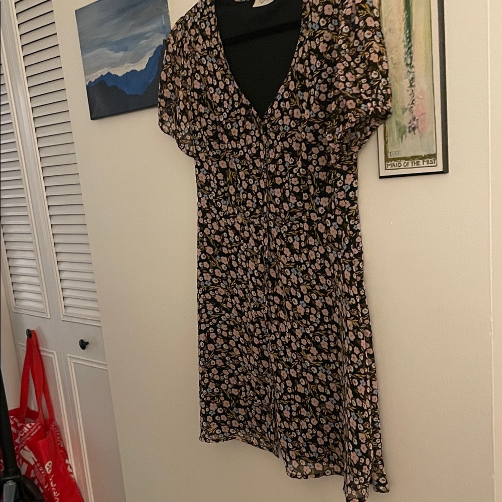 RD Style Black Floral Mini Dress